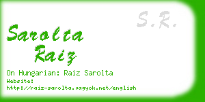 sarolta raiz business card